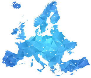 Карта, показваща крипто правилата, разпространявани в Европа.
