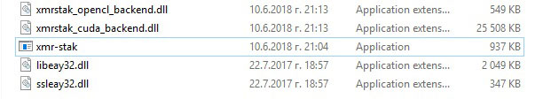 An image showing how the downladed xmr-stark.exe looks like.